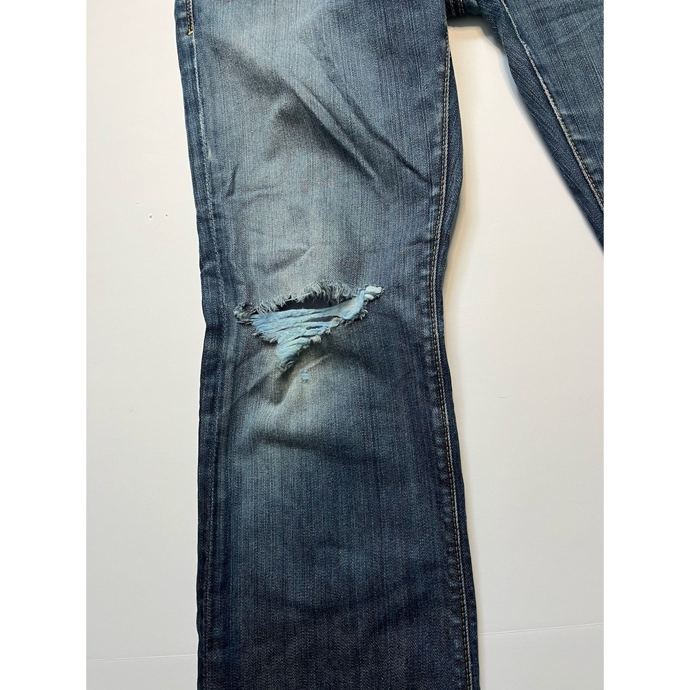 Fidelity Jeans Mens Blue Distressed Calvary Selvedge Seam 50-11/33 Denim - Picture 4 of 13